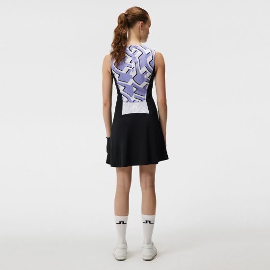 HELENA PRINT GOLF DRESS - BRIDGE WAVE SWEET LAVENDER